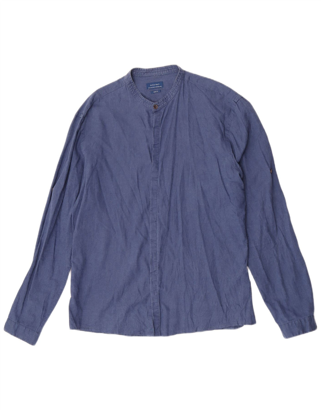 Zara Herren Slim Fit Hemd XL Marineblau