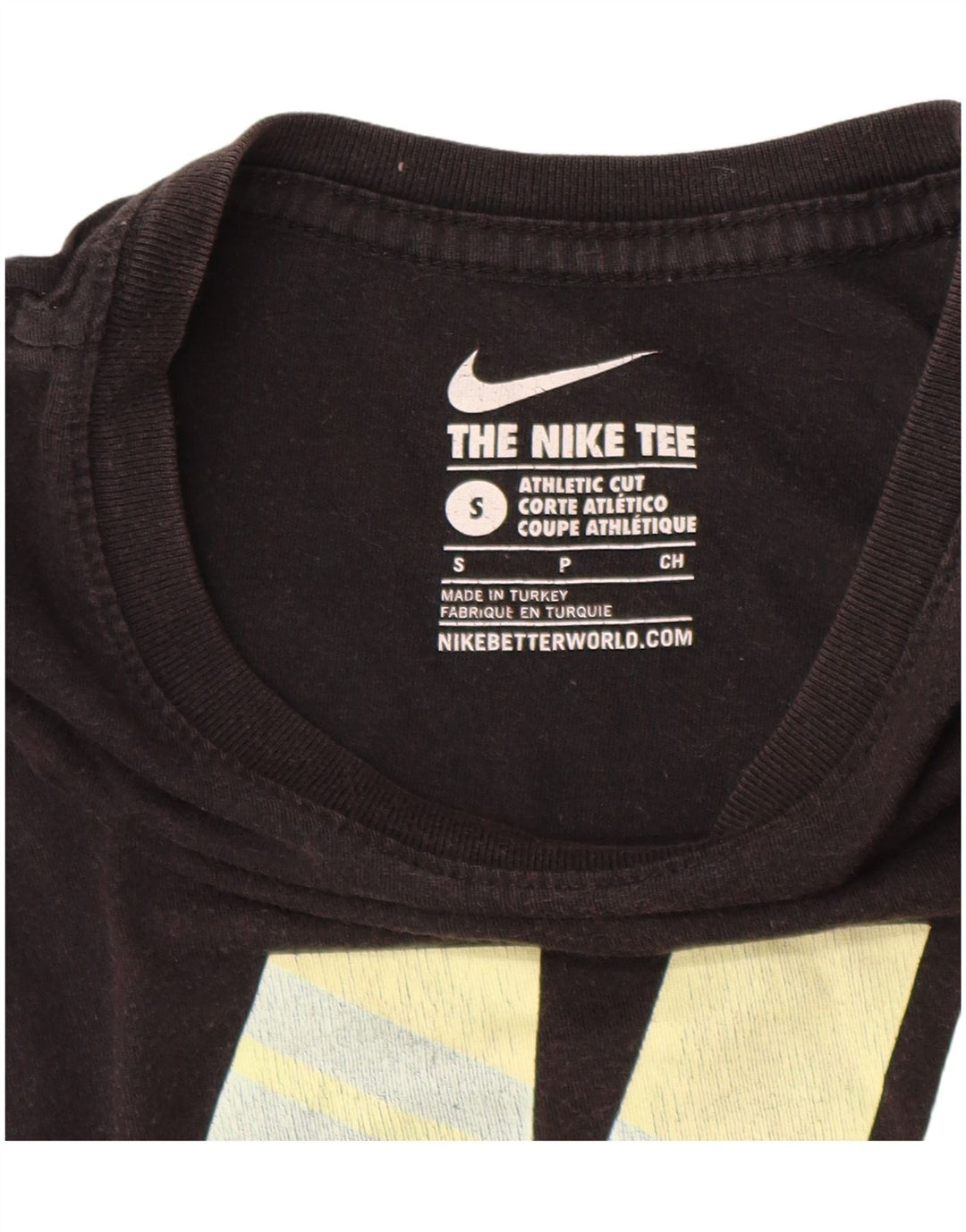 NIKE Herren-T-Shirt mit sportlichem Schnitt und Grafik, Größe S, Schwarz