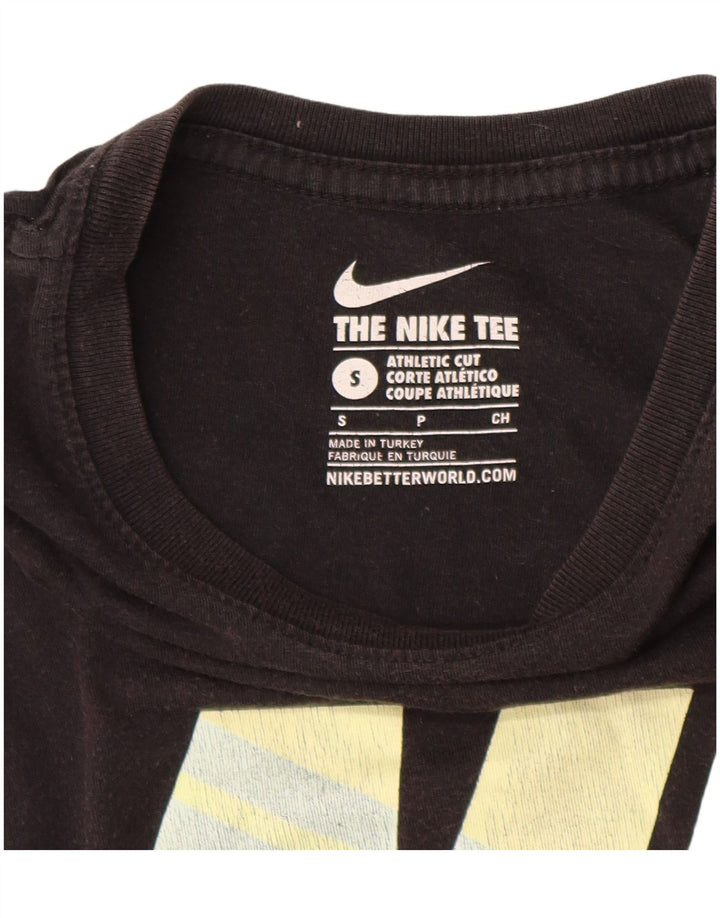 NIKE Herren-T-Shirt mit sportlichem Schnitt und Grafik, Größe S, Schwarz