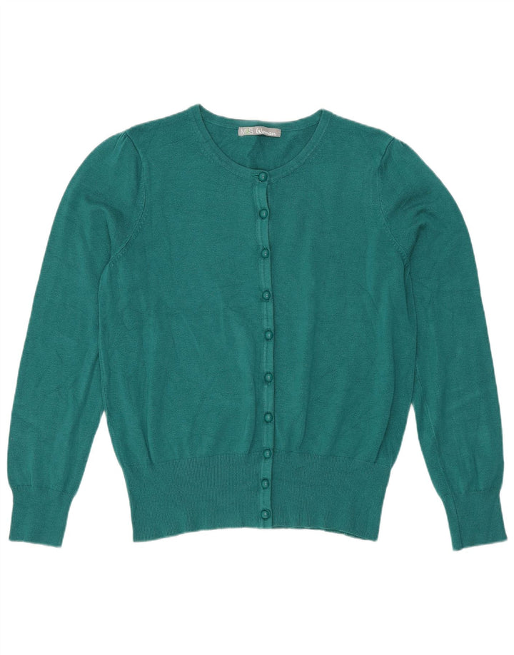 Marks & Spencer Damen-Cardigan-Pullover UK 14 Mittelgrüne Viskose