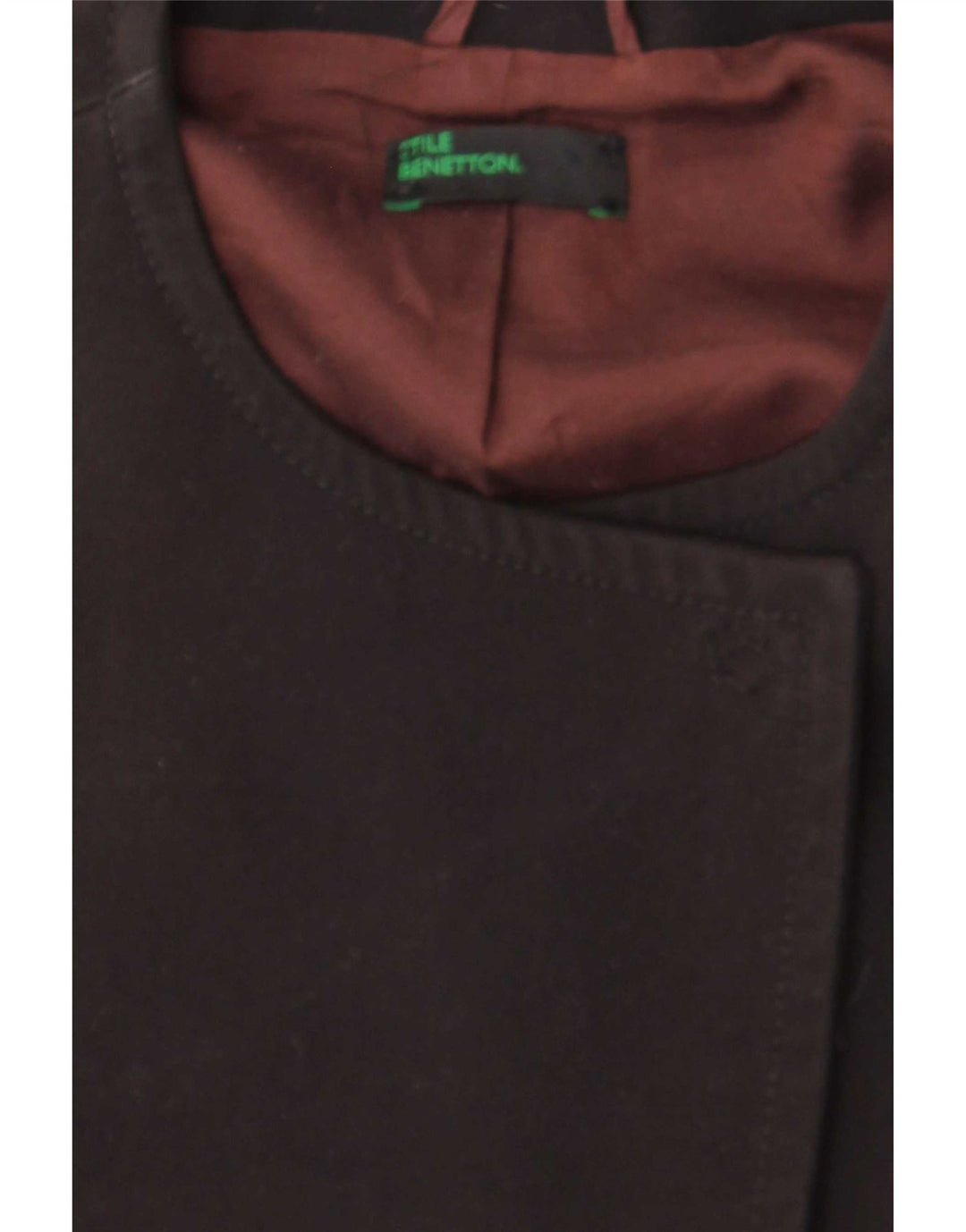 Benetton Damen Mantel UK 12 Medium Schwarz