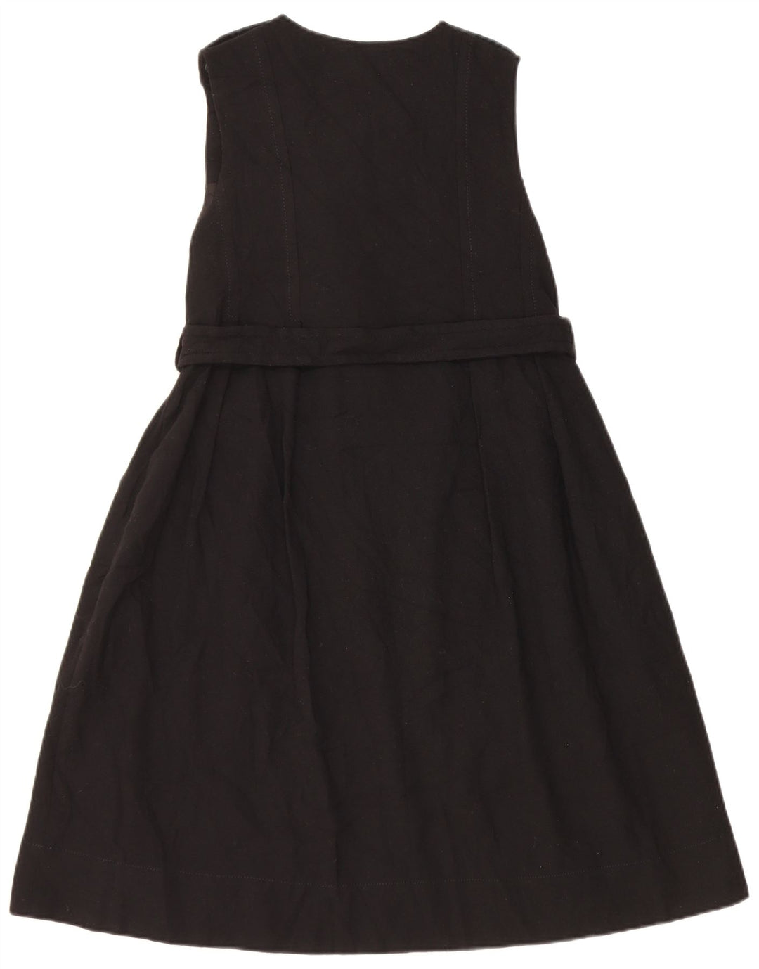 Massimo Dutti Damen Ärmelloses A-Linien-Kleid EU 38 Kleine schwarze Wolle