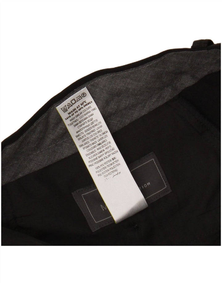 Marks & Spencer Herren-Anzughose in normaler Passform, W34, L27, Schwarz, Polyester