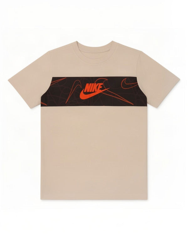 Nike Boys Graphic T-Shirt Top 10-11 Years Medium White Colourblock Cotton
