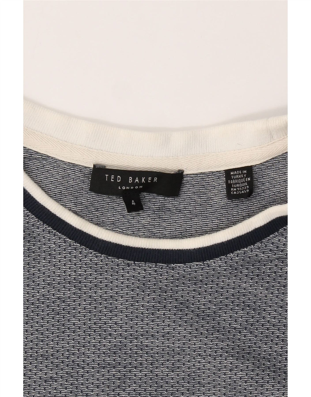 TED BAKER Mens T-Shirt Top Size 4 Large Grey Cotton Vintage Ted Baker and Second-Hand Ted Baker from Messina Hembry 