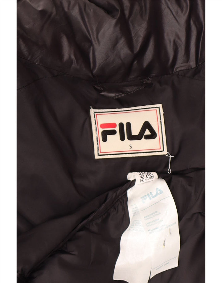 Fila Herren Loose Fit Wattierte Jacke UK 36 Small Schwarz Nylon