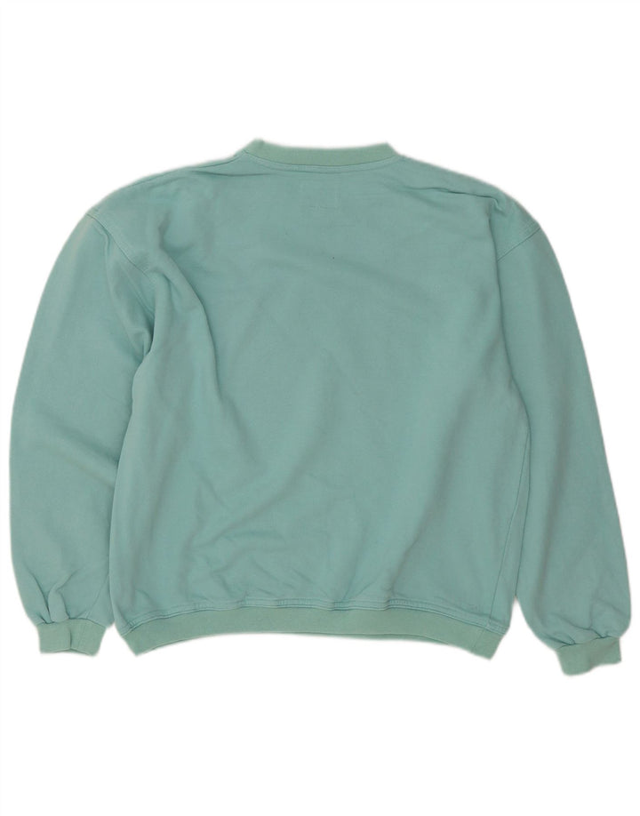 Vagabond Womens Graphic Oversized Sweatshirt Pullover UK 10 Small Türkis