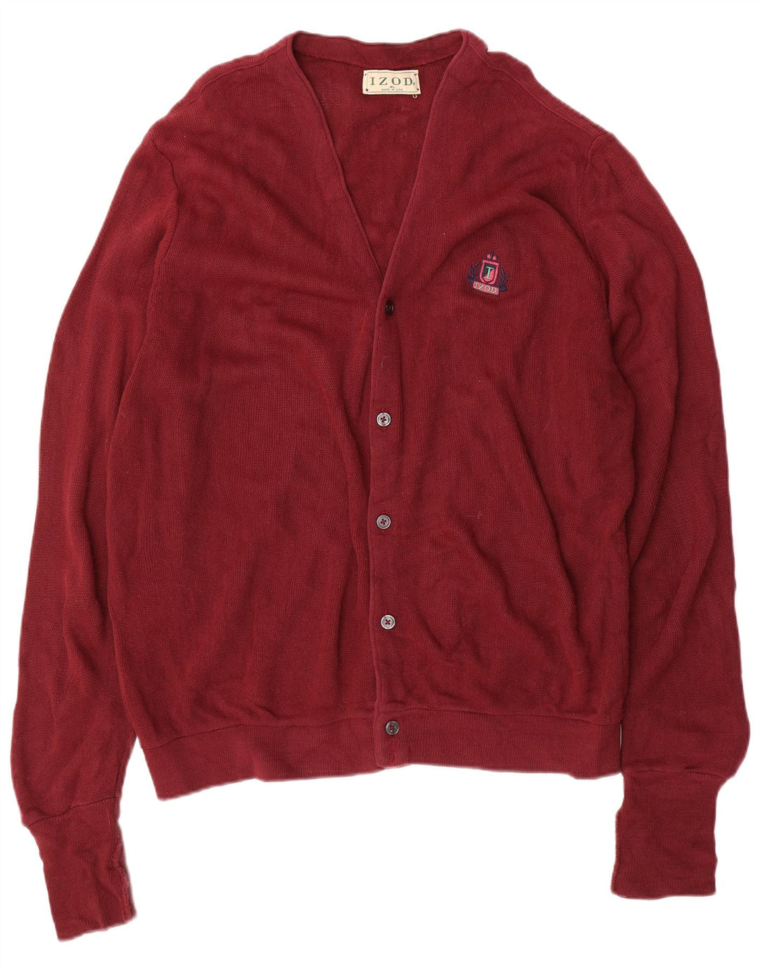 Izod Herren Strickjacke XL Burgund Acryl
