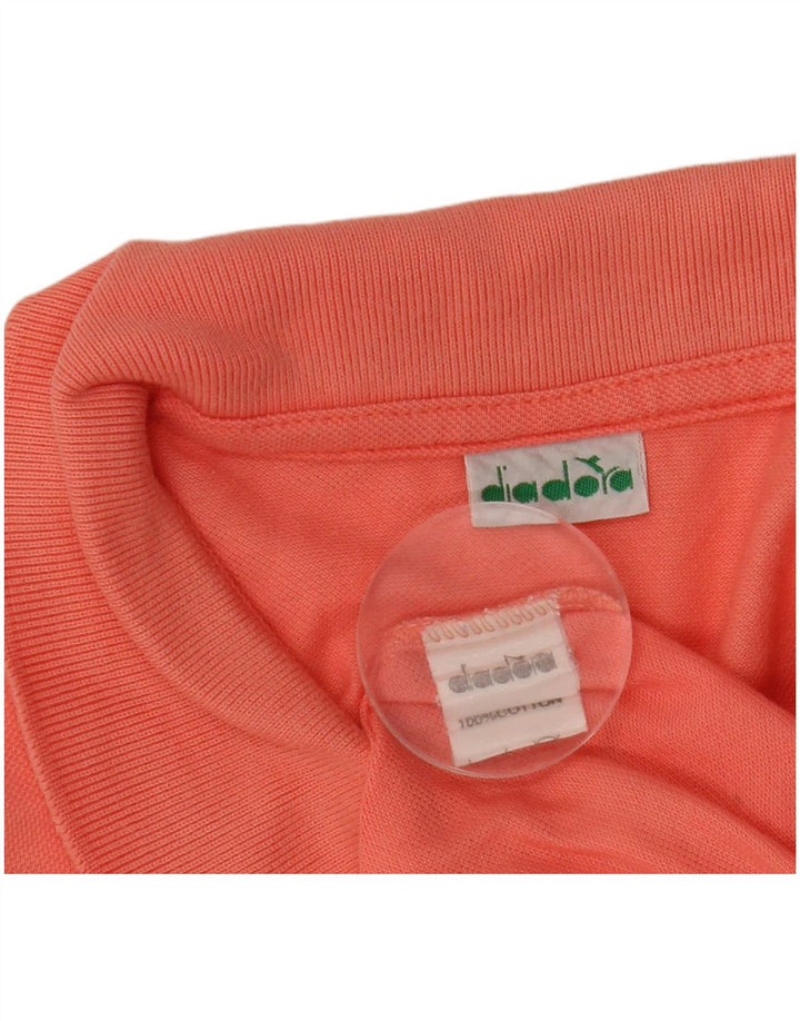 DIADORA Herren-Poloshirt, groß, rosa Baumwolle