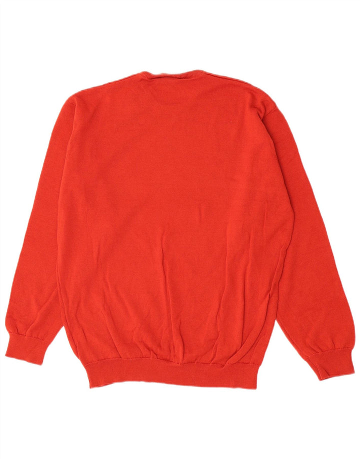 Lacoste Herren-Pullover mit Rundhalsausschnitt, Größe 6 XL, rote Schurwolle