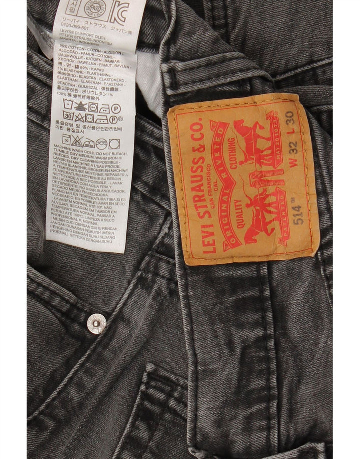Levi's Herren 514 Straight Jeans W32 L30 Graue Baumwolle