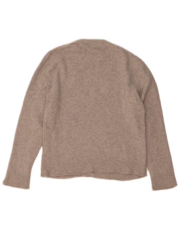 Massimo Dutti Damen-Pullover mit Rundhalsausschnitt, UK 14, Mittelgrau meliert