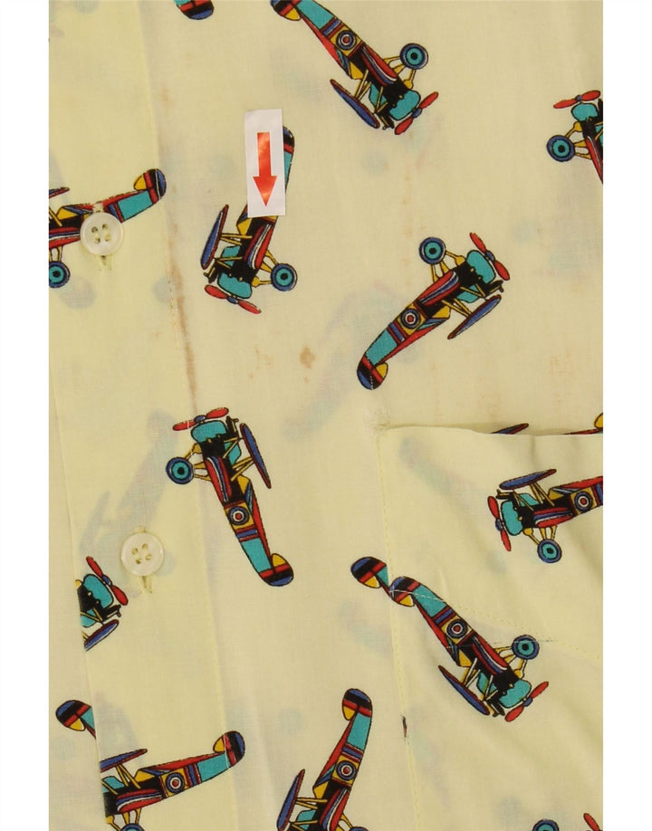 Vintage Herren Grafik Kurzarmshirt XL Gelb