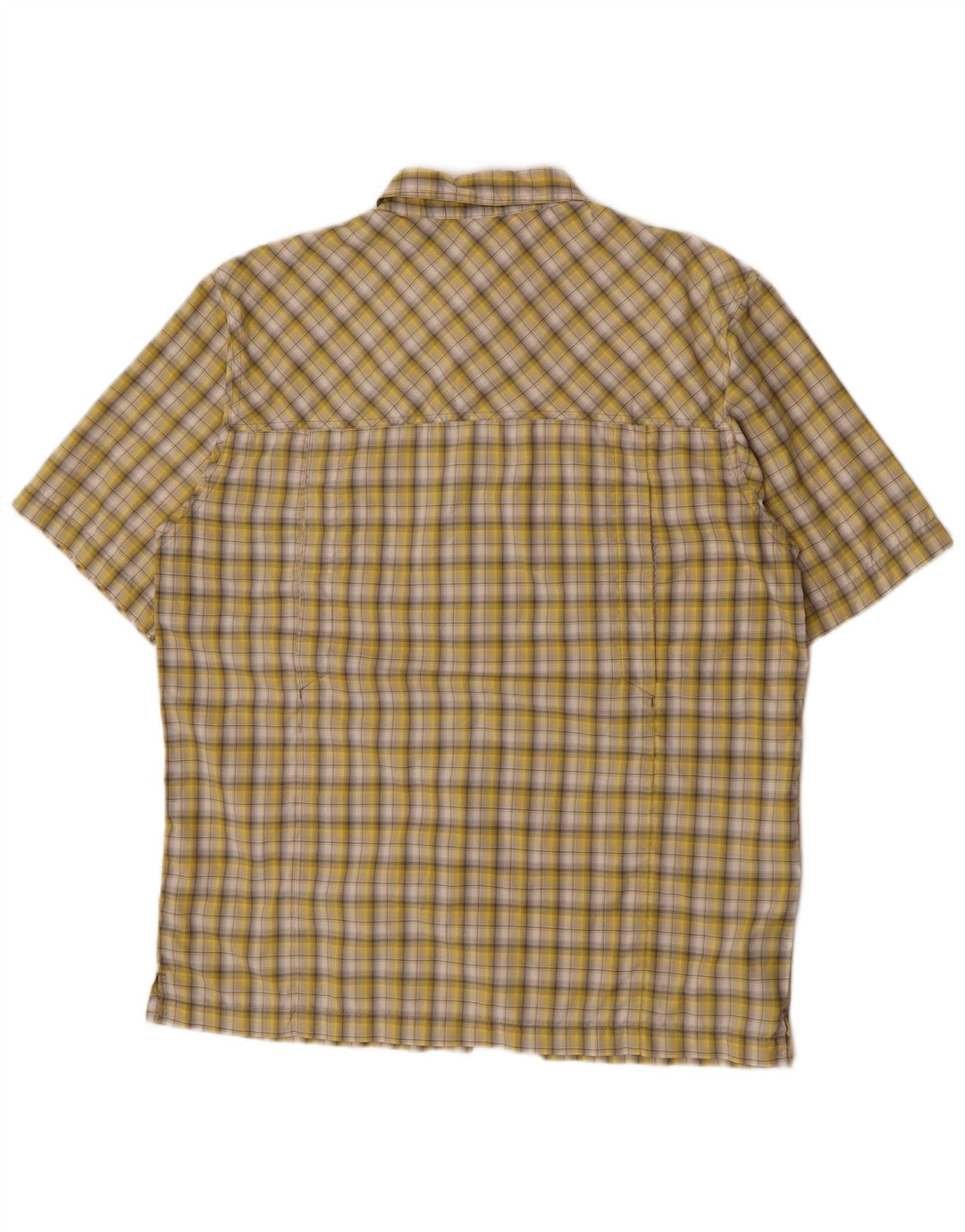 McKinley Herren-Kurzarmhemd, groß, gelb kariert, Polyester