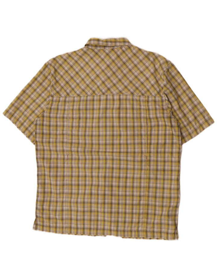 McKinley Herren-Kurzarmhemd, groß, gelb kariert, Polyester