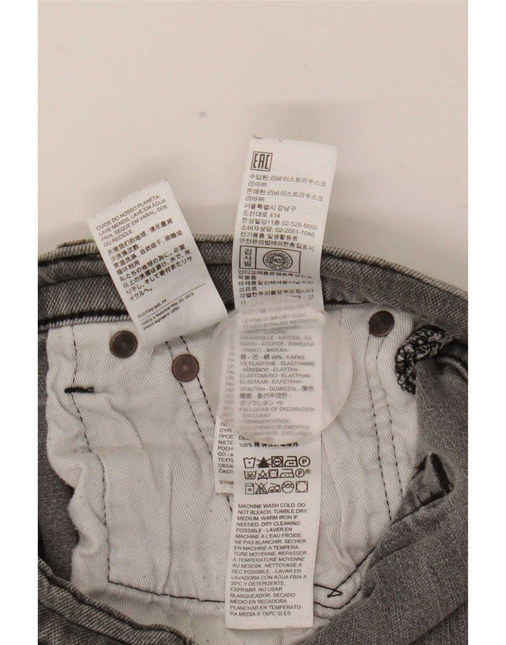 Levi's Herren Slim Jeans W28 L32 Graue Baumwolle