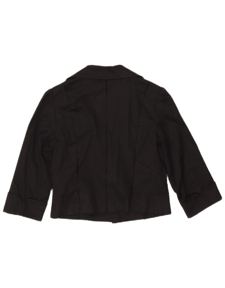 Coast Damen-Bolerojacke mit 3/4-Ärmeln, UK-Größe 12, mittelschwarz, Baumwolle