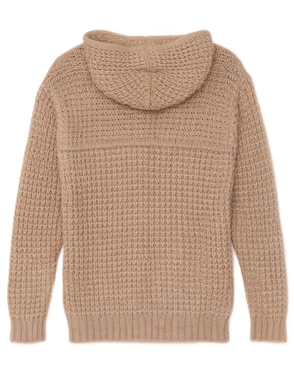 Rifle Herren-Strickjacke mit Kapuze XL Beige Acryl