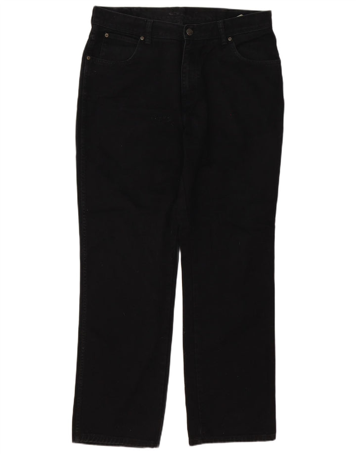 Wrangler Herren-Jeans mit normaler Passform, gerade Passform, W36, L32, schwarze Baumwolle