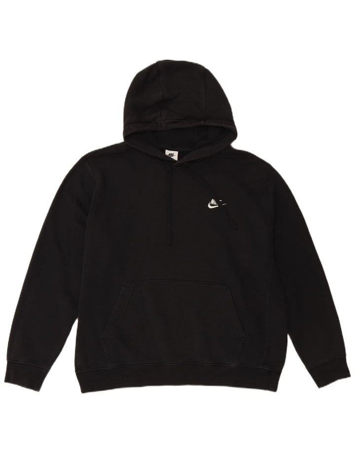 NIKE Herren-Kapuzenpullover, groß, schwarze Baumwolle