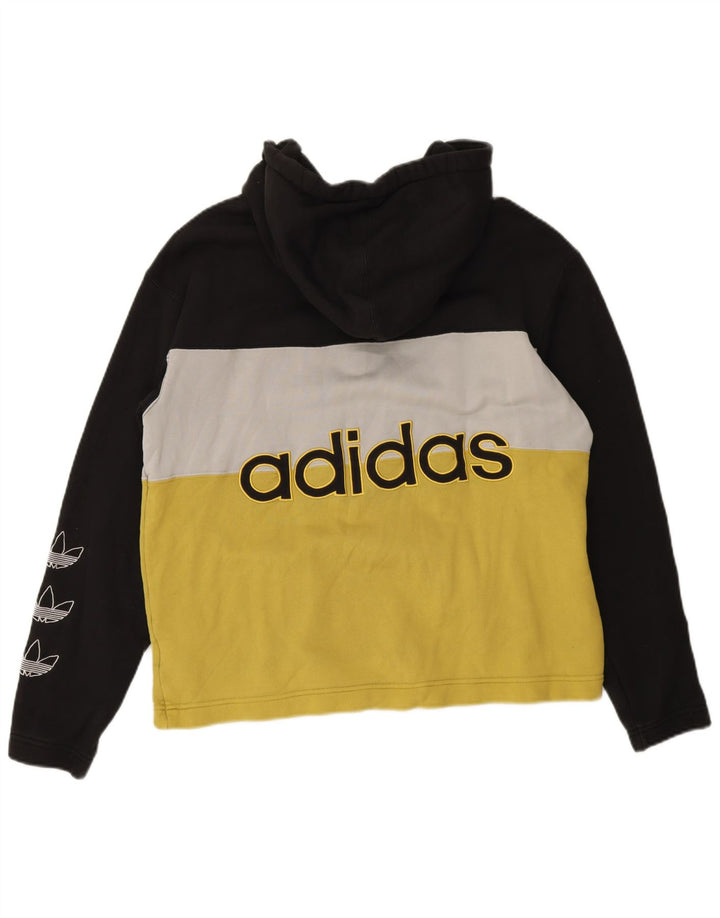 Adidas Herren-Kapuzenpullover mit grafischem Reißverschluss, mittelgroß, mehrfarbig, Farbblock