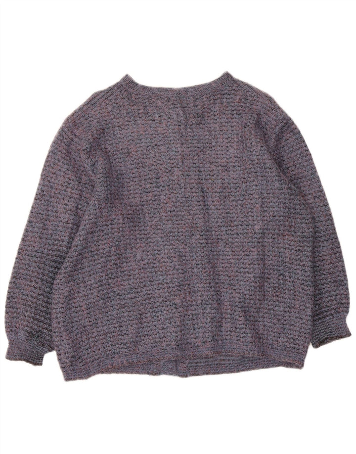 Vintage Damen Cardigan Pullover UK 16 Groß Blau