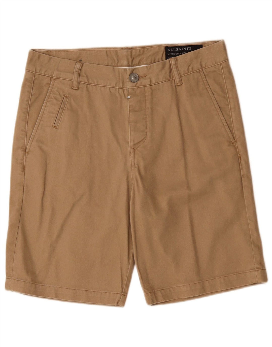 All Saints Herren-Chinoshorts W30, mittelbeige Baumwolle