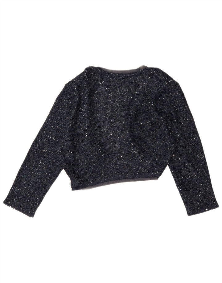 Monsoon Damen-Bolero-Pullover mit 3/4-Ärmeln, Größe M, Marineblau, Polyester