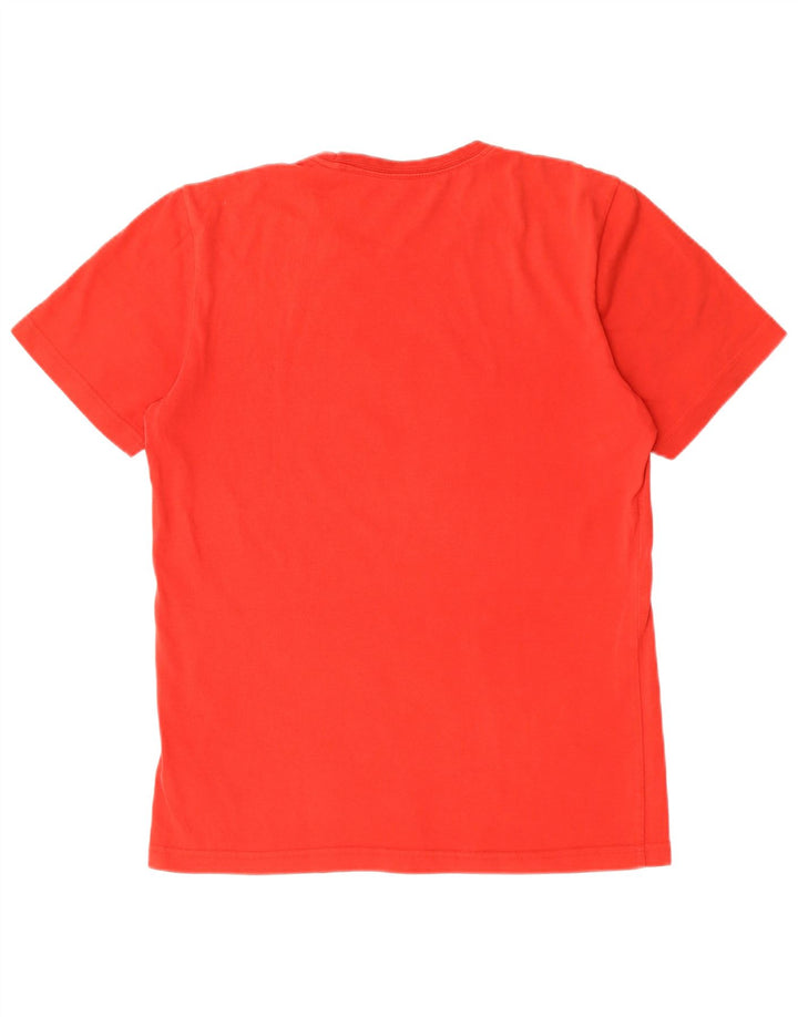 Adidas Herren Climalite Graphic T-Shirt Top Mittelrote Baumwolle