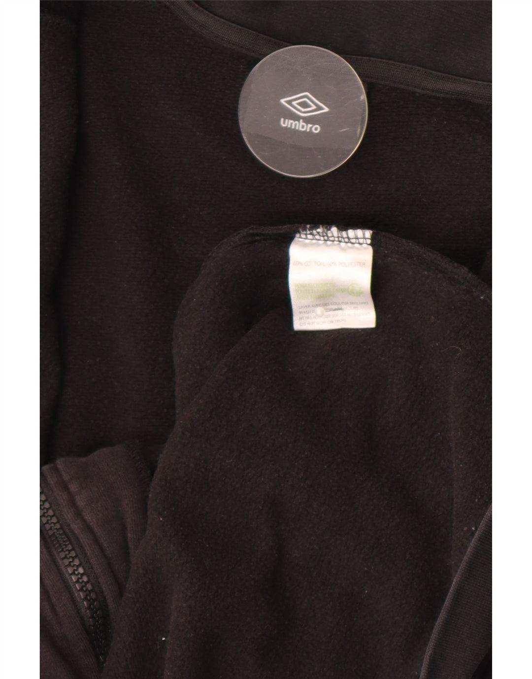 Umbro Damen-Trainingsanzug-Top-Jacke, UK 14, mittlere schwarze Baumwolle