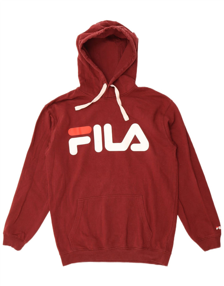 Fila Herren-Kapuzenpullover mit Grafik, mittlere kastanienbraune Baumwolle
