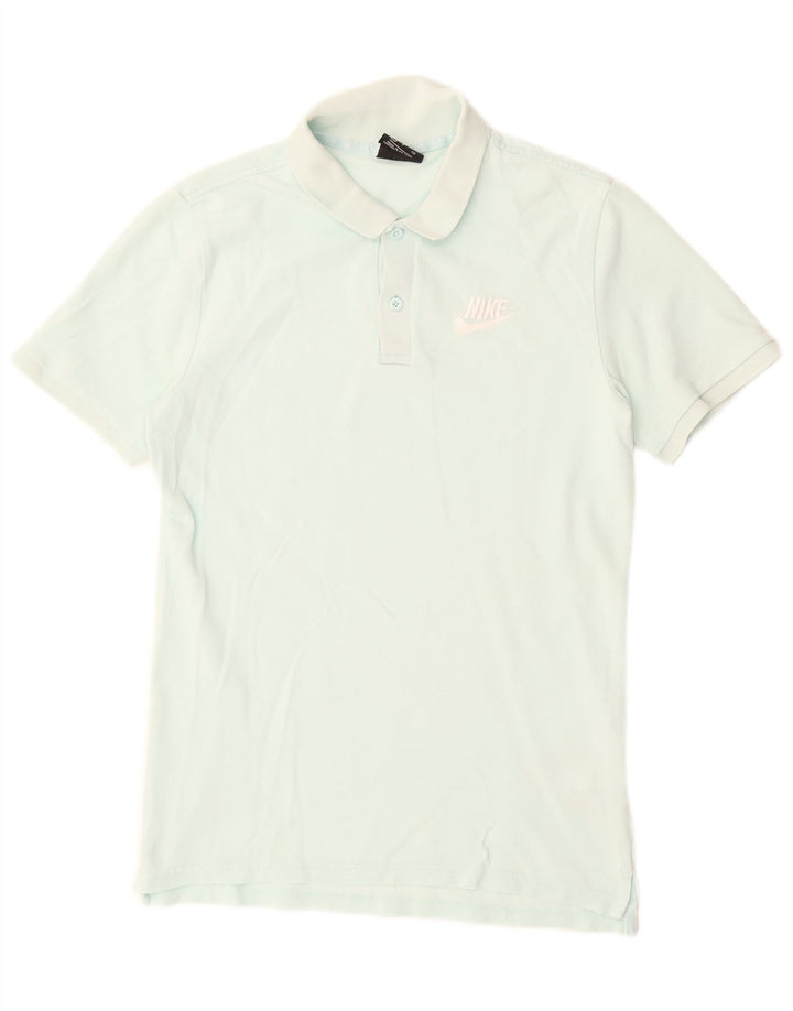 Nike Herren-Poloshirt, klein, türkisfarbene Baumwolle