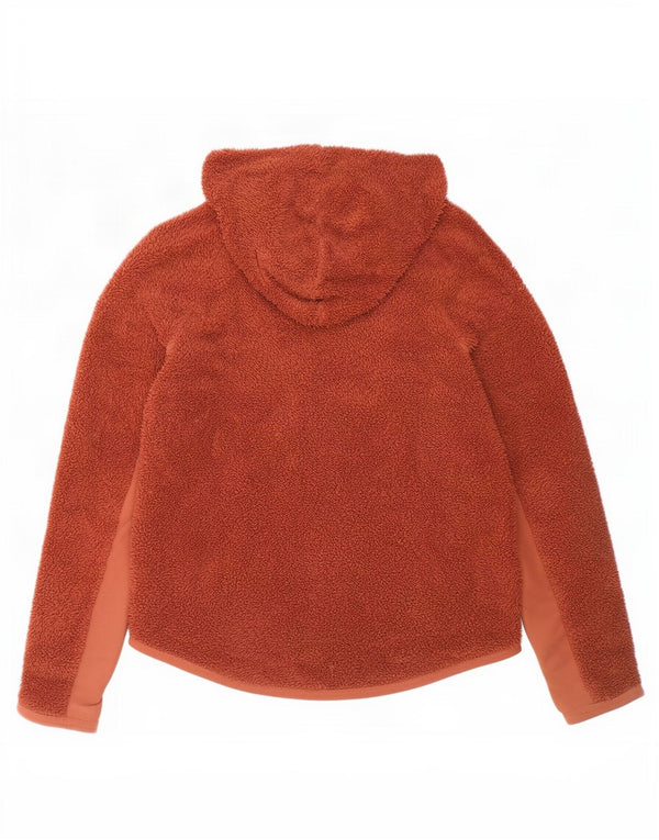 Nike Womens Hooded Oversized Fleece Jumper UK 10 Kleines braunes Polyester