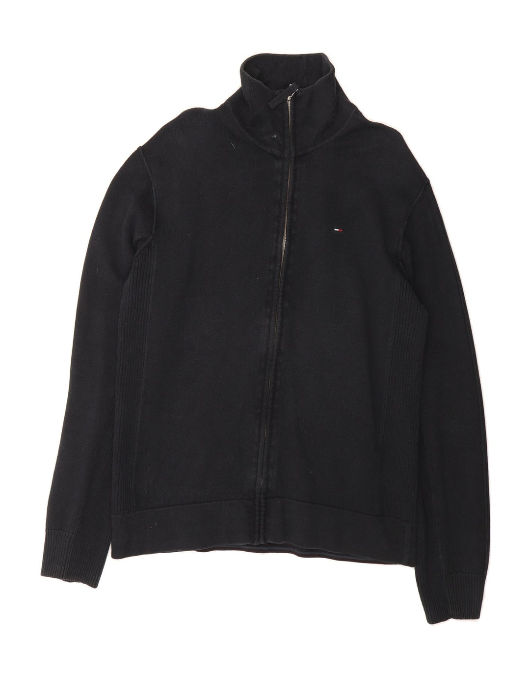 TOMMY HILFIGER Mens Cardigan Sweater Large Navy Blue Vintage Tommy Hilfiger and Second-Hand Tommy Hilfiger from Messina Hembry 