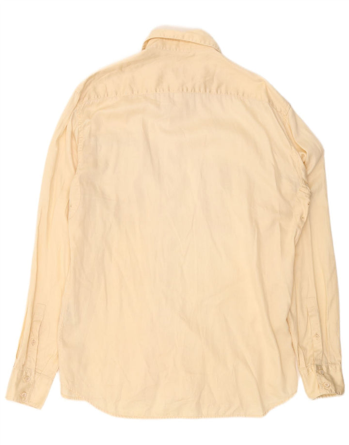 PRADA Herrenhemd Größe 43 17 XL Gelbe Baumwolle