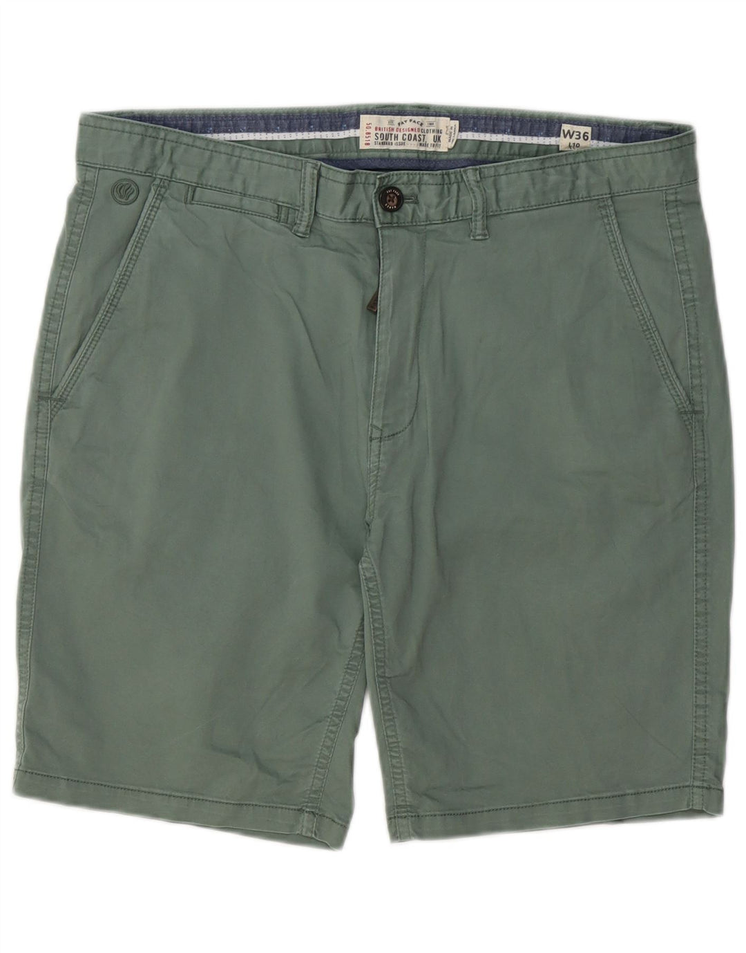 Fat Face Herren-Chinoshorts W36, Größe L, Grün, Baumwolle