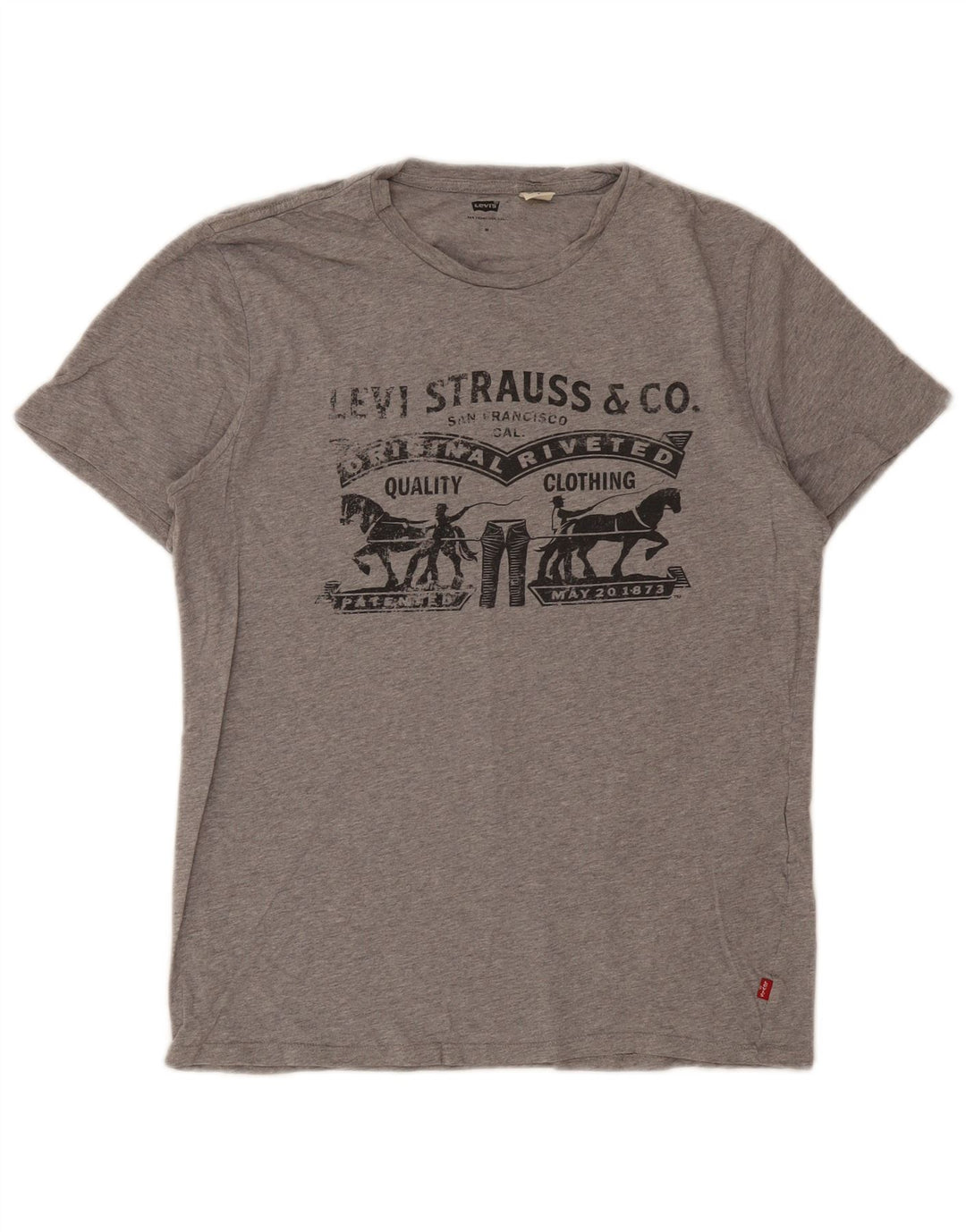 Levi's Herren-T-Shirt mit Grafik, Mittelgrau meliert