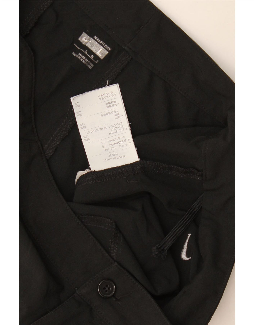Nike Damen-Freizeitshorts, Größe L, W32, Schwarz, Polyester