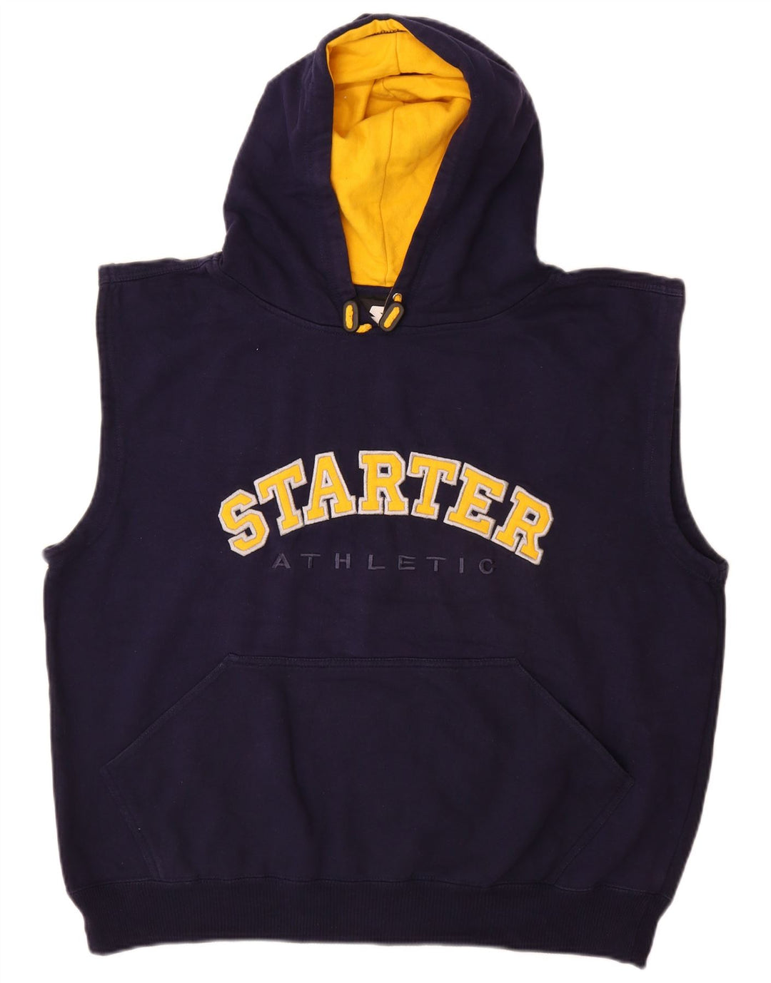 STARTER Herren-Kapuzenpullover mit Grafik, ärmellos, groß, marineblau, Baumwolle