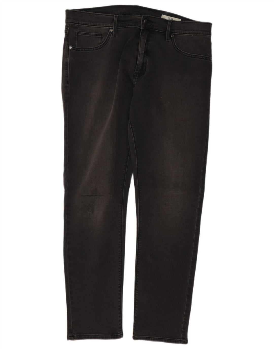 Marks & Spencer Herren Slim Jeans W36 L31 Graue Baumwolle