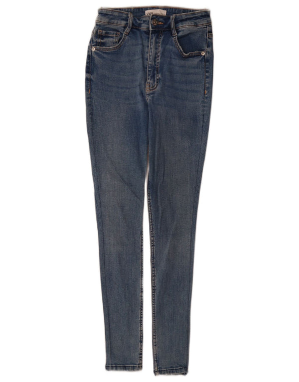 Zara Damen Skinny Jeans EU 34 2XS W24 L28 Blau