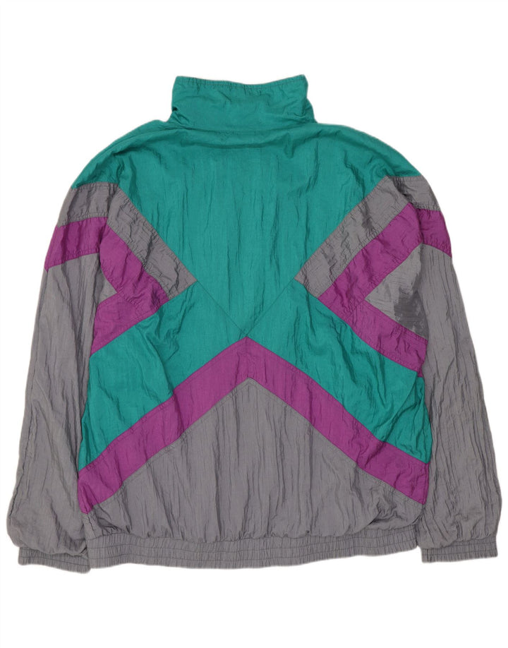 Rodeo Herren-Trainingsanzugoberteil, XL, graues Colourblock-Polyamid