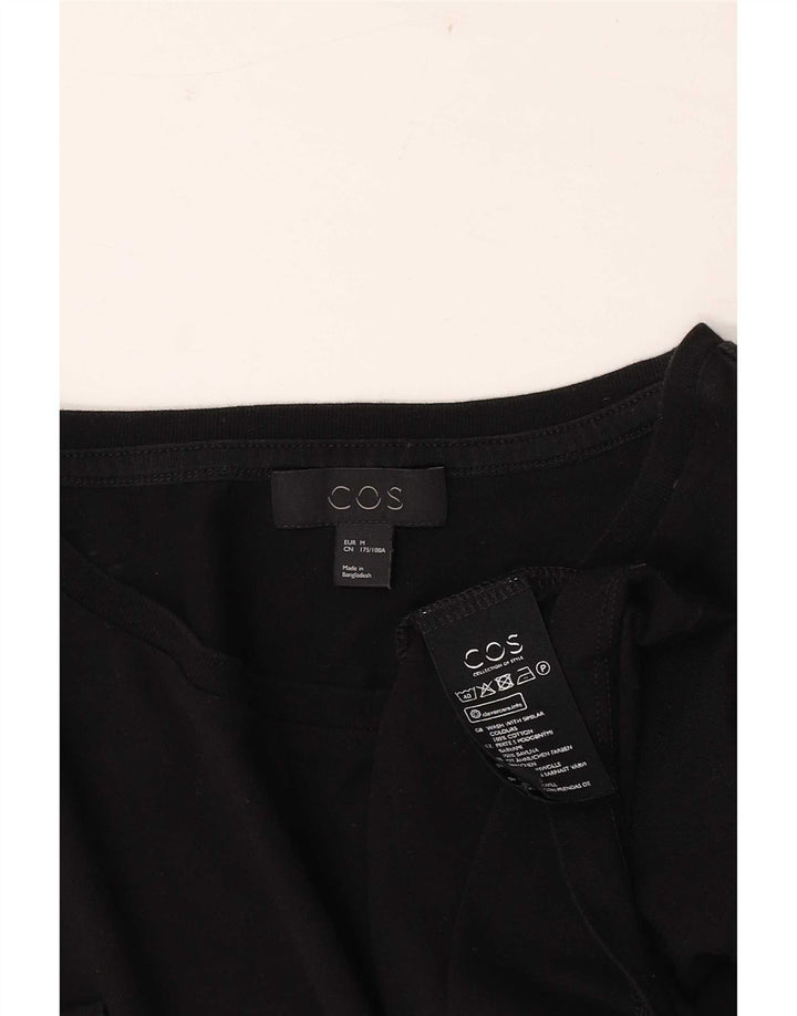 Cos Herren T-Shirt Top Medium Schwarz Baumwolle