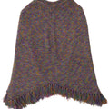 Vintage Damen Poncho Pullover UK 14 Groß Mehrfarbig gefleckt