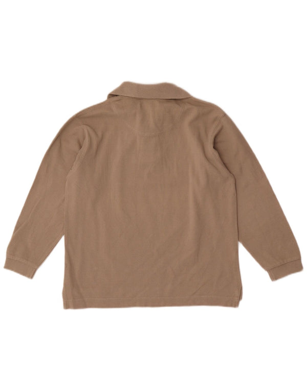 Timberland Langarm-Poloshirt für Jungen, 7–8 Jahre, beige Baumwolle