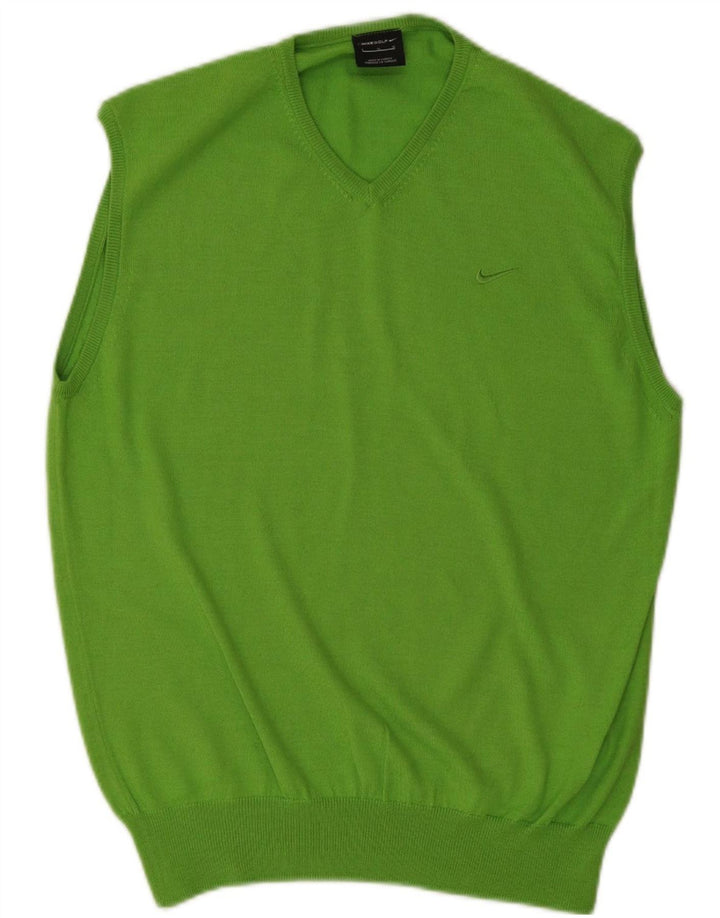 Nike Herren-Golfweste-Tanktop, groß, grünes Polyester