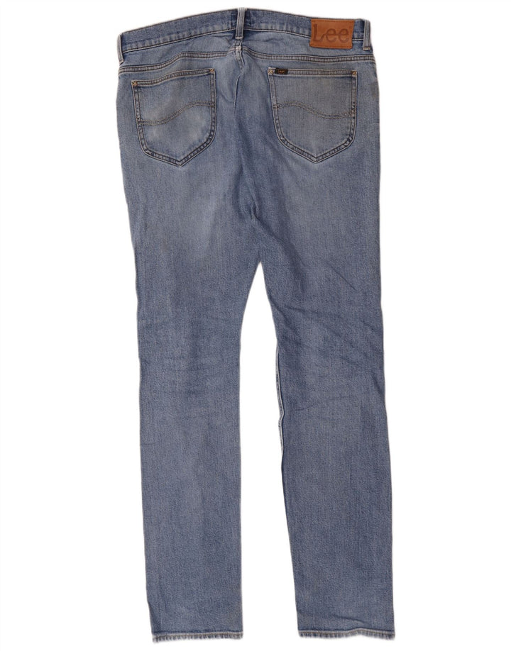 Lee Herren Rider Slim Jeans W34 L34 Blaue Baumwolle