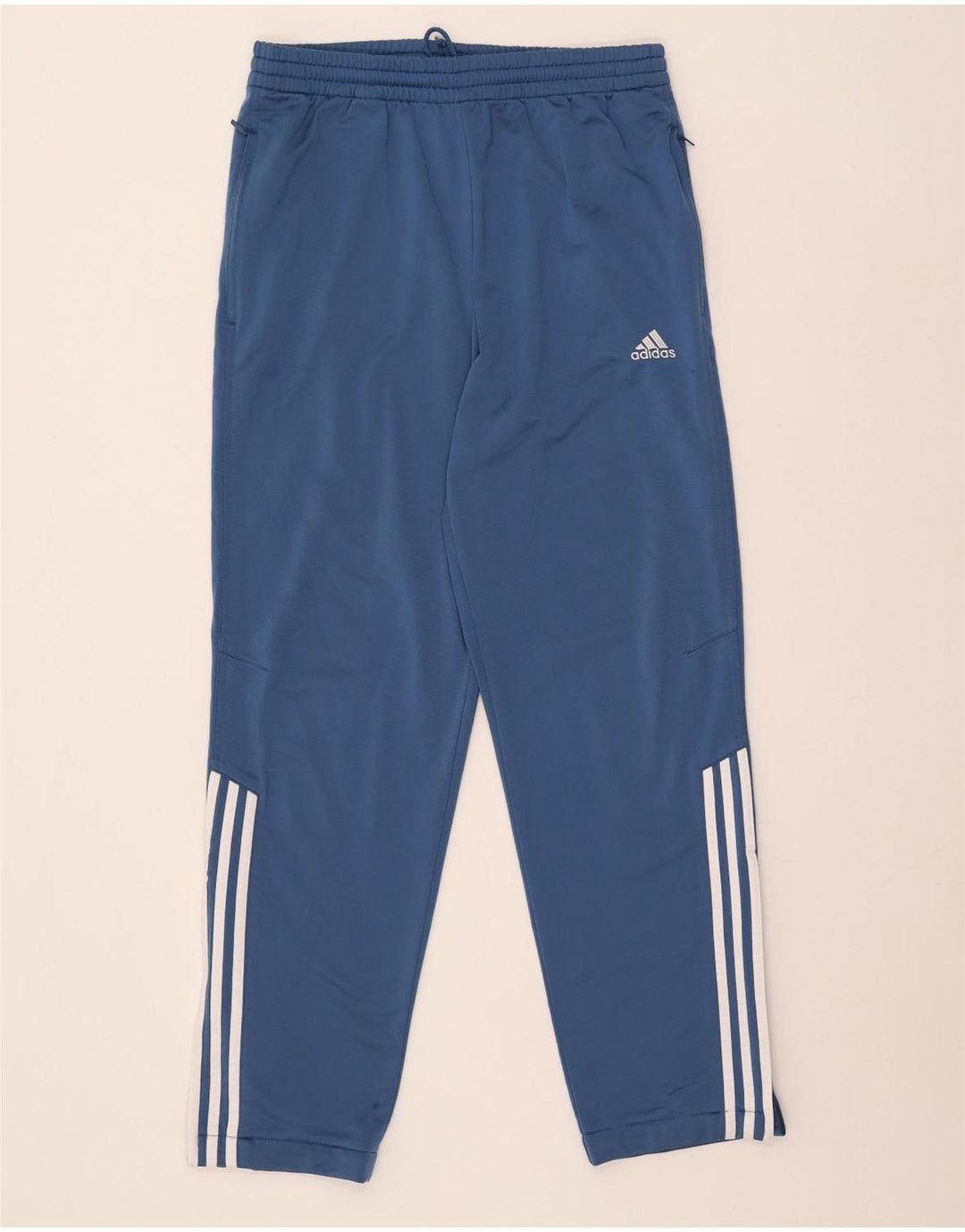 Adidas Herren-Trainingshose aus mittelblauem Polyester