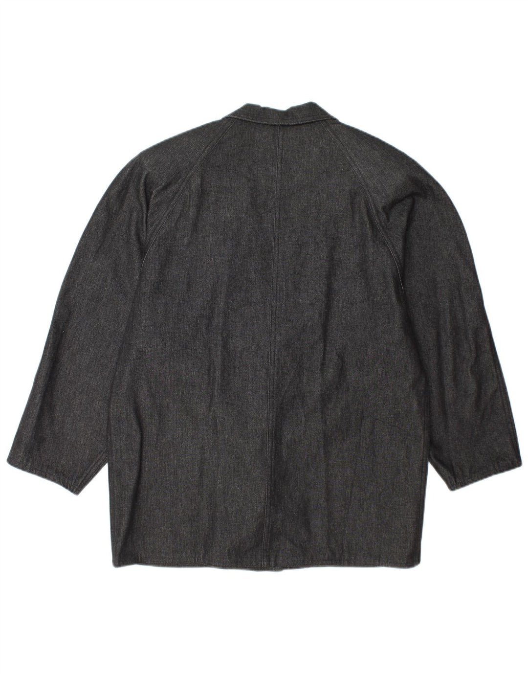 VINTAGE Damen Denim 1 Knopf Blazer Jacke UK 14 Large Grau