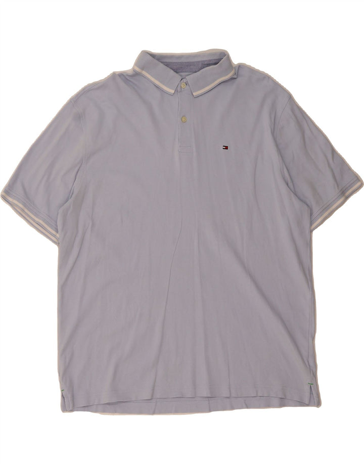 TOMMY HILFIGER Mens Polo Shirt 2XL Blue Cotton Vintage Tommy Hilfiger and Second-Hand Tommy Hilfiger from Messina Hembry 